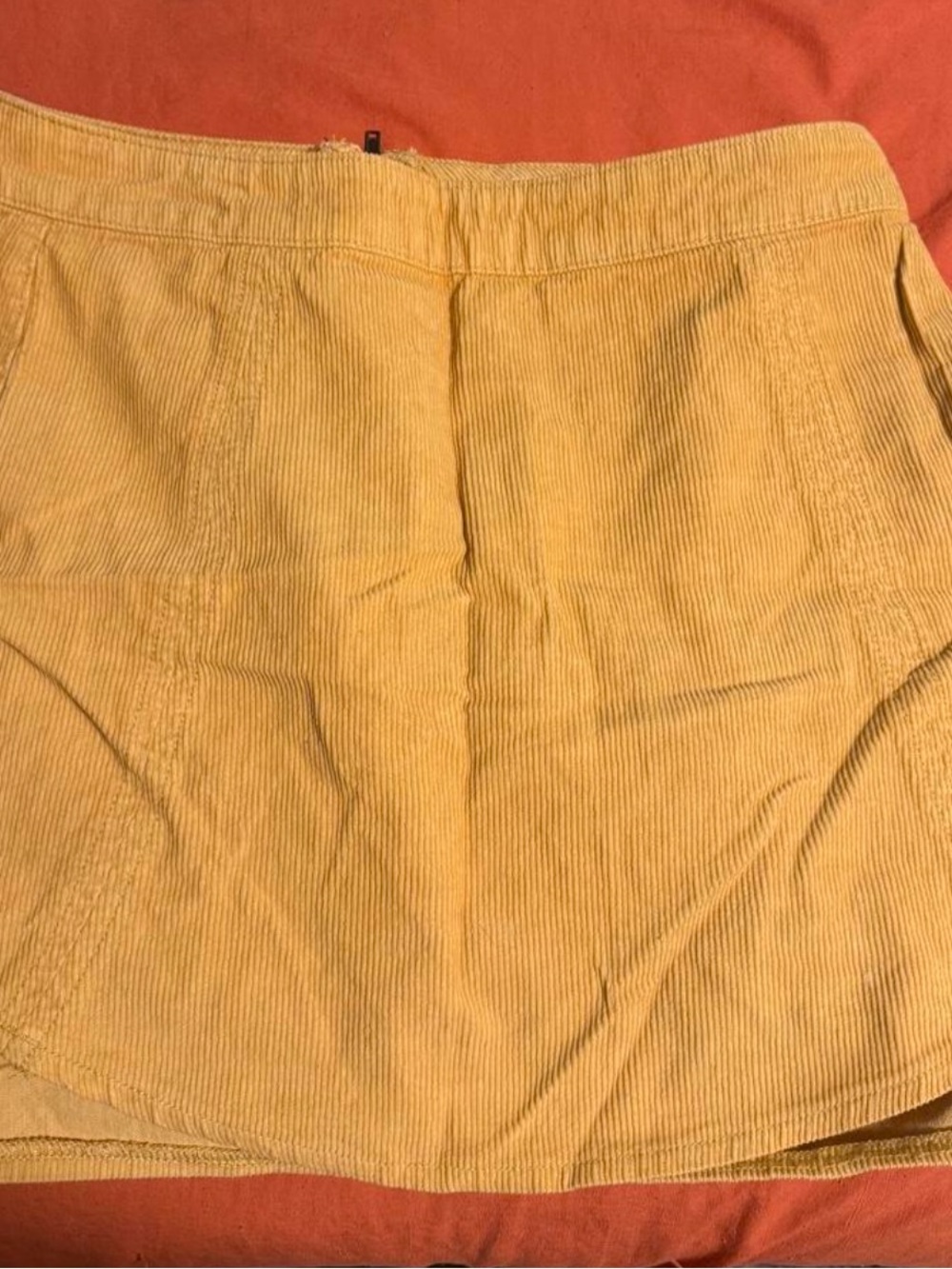 Women’s Corduroy High-Waist Skirt in Mustard Yellow